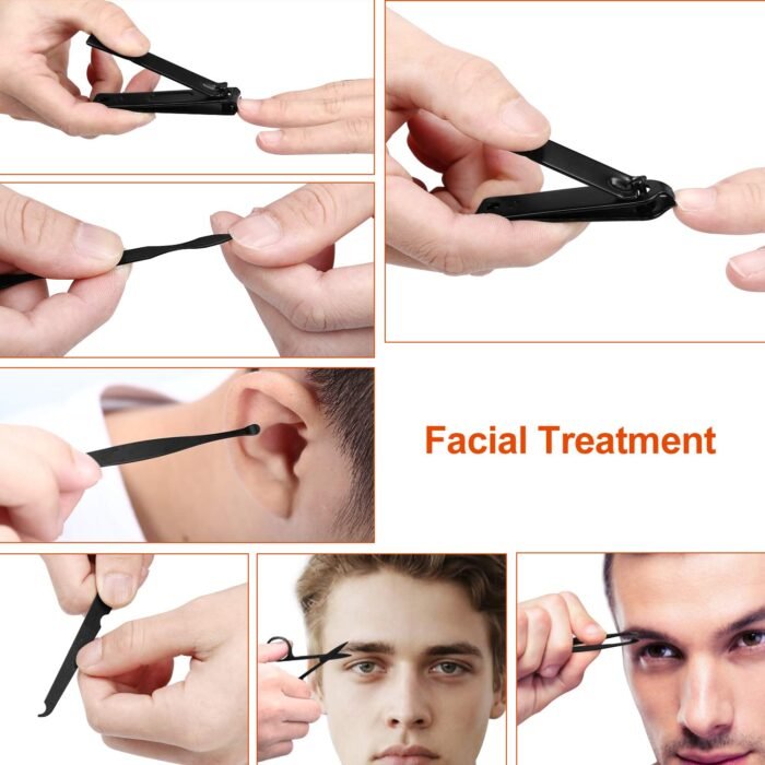 Manicure Set Personal Care Nail Clipper Kit Manicure Professional Manicure Pedicure Set Mens Accessories Personal Care Set Nail Grooming Kit Present for Men Husband Boyfriend Parent - Image 7