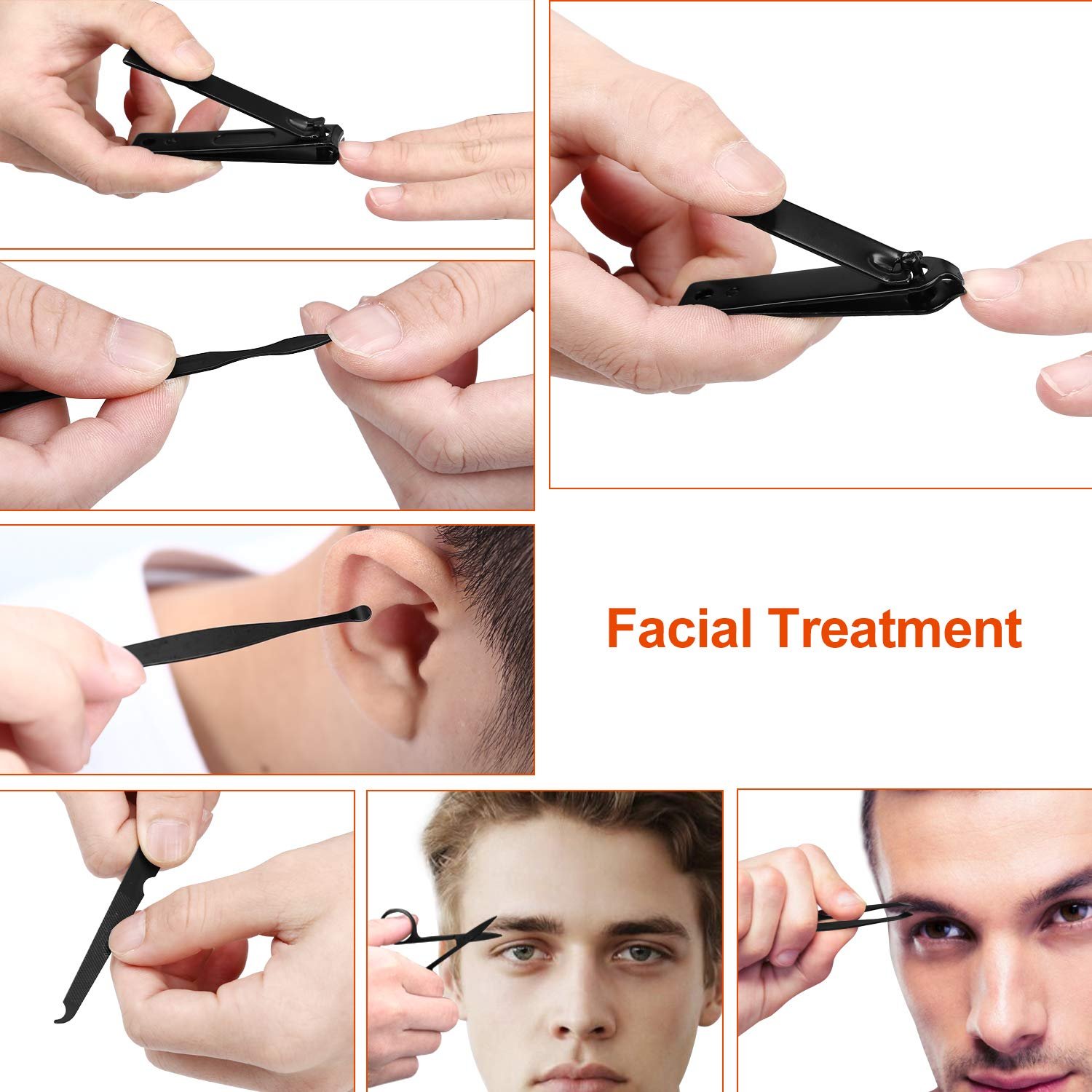 Manicure Set Personal Care Nail Clipper Kit Manicure Professional Manicure Pedicure Set Mens Accessories Personal Care Set Nail Grooming Kit Present for Men Husband Boyfriend Parent - Image 7
