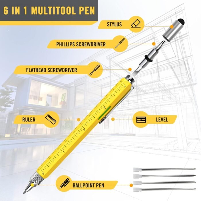Stocking Stuffers for Men Multitool Pen: Mens Gifts for Christmas Unique White Elephant Gifts for Adults Useful, Gifts for Men Dads Who Want Nothing, Cool Gadgets EDC Tools for Men Birthday Gift Ideas - Image 7