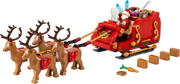 LEGO Santa's Sleigh - Building Toys for Kids, Boys & Girls, Ages 9+ - Indoor Christmas Decorations for Home W/Santa Claus Figurine & Reindeer - Gifts for Boys & Girls - 40499 - Image 4