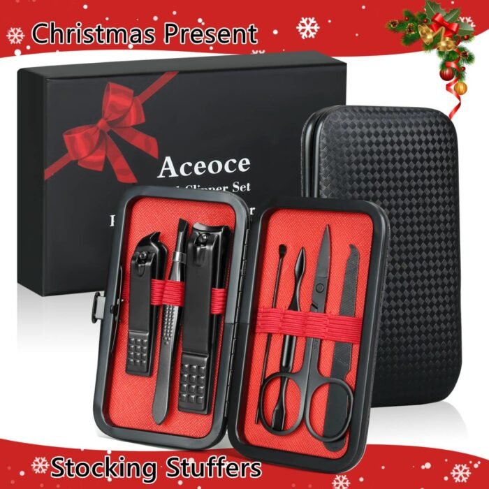Manicure Set Personal Care Nail Clipper Kit Manicure Professional Manicure Pedicure Set Mens Accessories Personal Care Set Nail Grooming Kit Present for Men Husband Boyfriend Parent - Image 2
