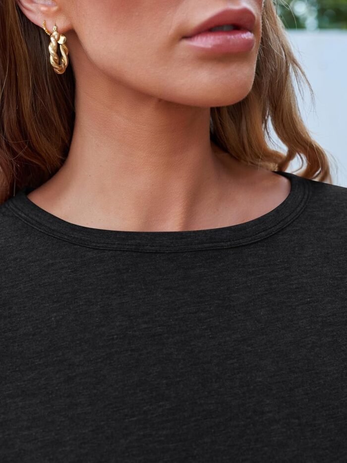 AUTOMET Womens Long Sleeve Round Neck Shirts Basic Tee Fall Tops Outfits Clothes 2024 - Image 5