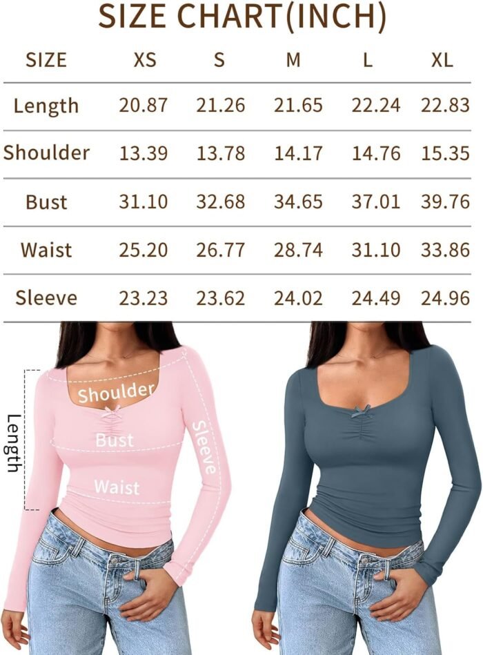 Trendy Queen Womens Going Out Tops Long Sleeve Top Trendy Cute Shirt Y2k Clothing Fall Fashion Clothes 2024 - Image 6