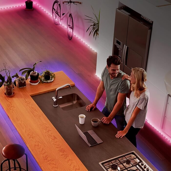 DAYBETTER Led Strip Lights 200 ft (2 Rolls of 100 ft) Ultra Long Smart Light Strips with App Voice Control Remote, RGB Music Sync Color Changing Lights for Bedroom, Kitchen, Party,Home Decoration - Image 5