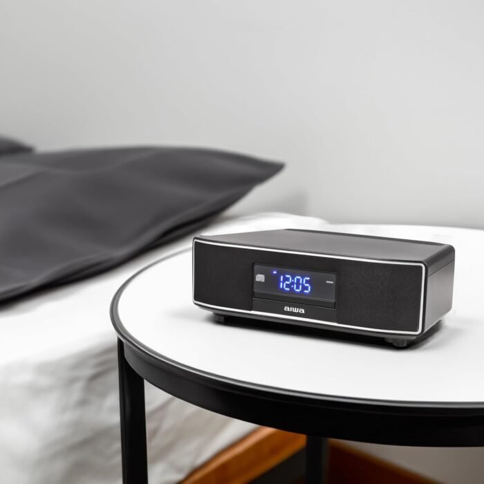 AIWA Exos Home Speaker, Premium 30W RMS Sound System with CD Player, Bluetooth Connectivity, FM Radio, Optical Digital Input, Dual 1” Tweeters + Dual 2” Bass Units, IR Remote Control - Image 7