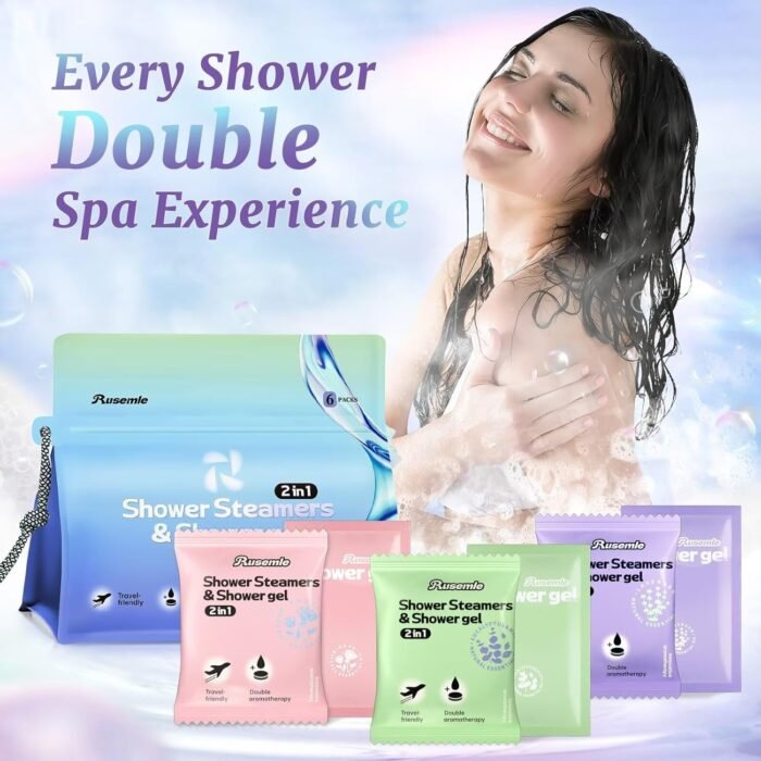 Shower Steamers Aromatherapy 6 Pack - Birthday Gifts for Women, 2-in-1 Shower Steamers and Body Wash, Stress Relief and SPA Gifts for Women Mom, Christmas Gifts Stocking Stuffers for Women Adults - Image 3