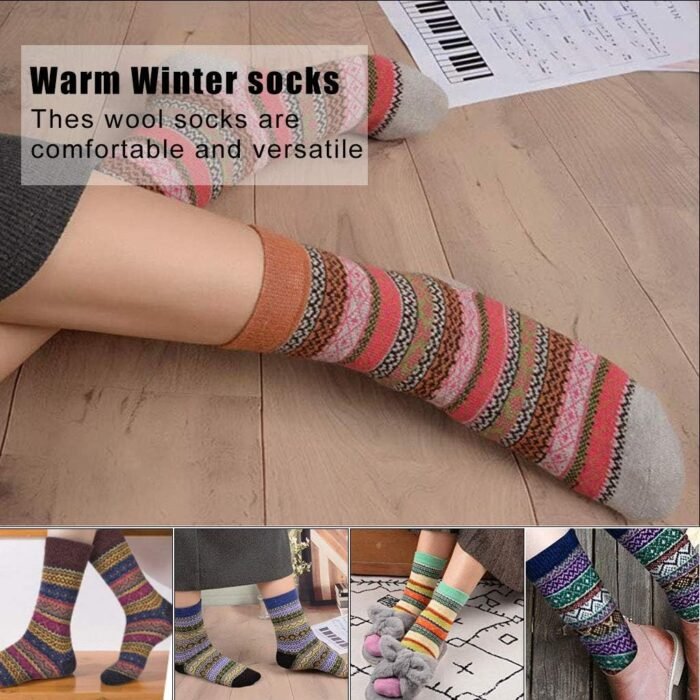 FYC Women Socks Winter - Gifts for Women - Warm Thick Soft Wool Socks Christmas Gifts Socks Cozy Crew Socks - Image 3