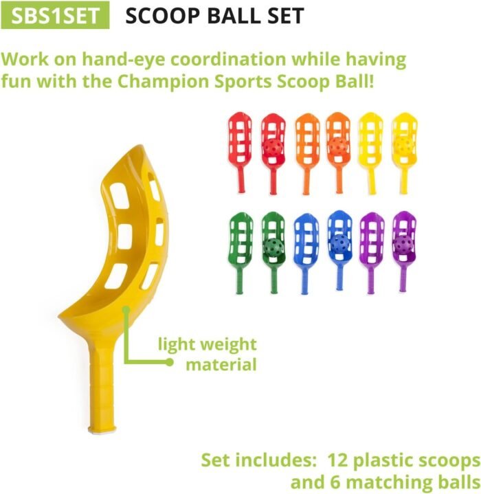 Champion Sports Scoop Ball Game: Classic Kids Outdoor Party Gear for Lawn, Camping & Beach - Image 6