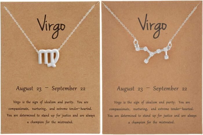 Zodiac Necklaces for Women Constellation Necklace Cancer Leo Virgo Necklace Birthday Jwelry Gifts for Friends