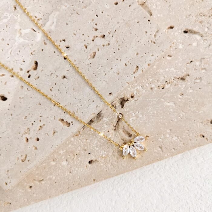 Zeffy Diamond Necklaces for Women, Dainty Gold Necklace 18k Gold Plated Layered Necklaces Simple Gold CZ Diamond Pendant Necklaces for Women Trendy Jewelry Gifts for Girls - Image 6