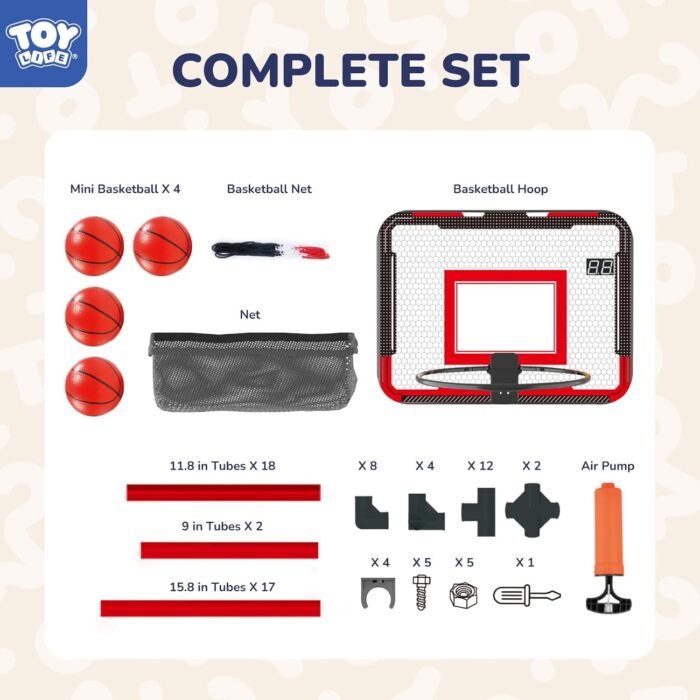 TOY Life Arcade Basketball Game Indoor, Basketball Arcade Game Indoor, Indoor Basketball Hoop for Kids 8-12, Arcade Games for Kids, Indoor Basketball Hoop Arcade, Toys for Kids Ages 5-7 Boys - Image 3