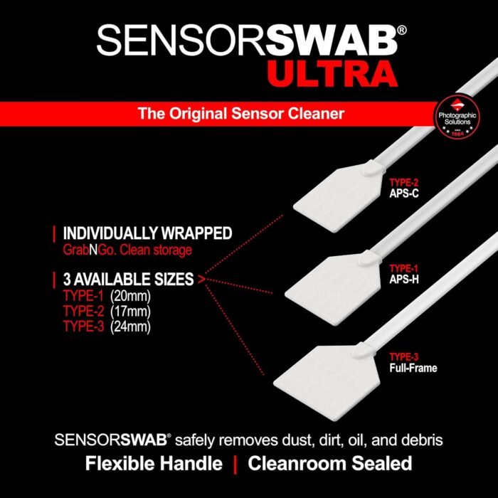 Sensor Cleaning Swab Kit - Eclipse Optic Cleaning Solution (0.5oz/15ml) + Type-2 Sensor Swab Ultra 17mm (Pack of 6) - for APS-C CMOS and CCD Sensors - Dust & Oil Remover - Image 6