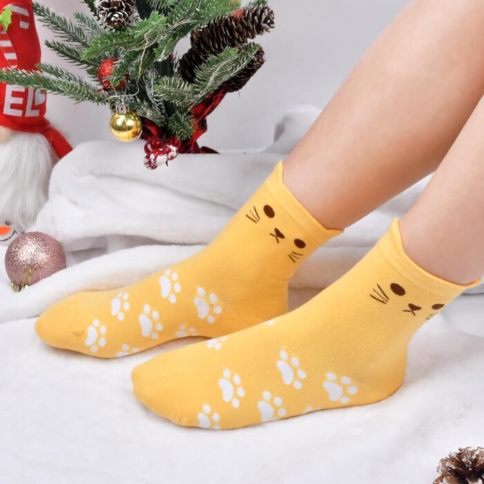 Stocking Stuffers for Women Adults, Christmas Gifts for Women Her Grils Girlfriend Teen Girls Funny Gifts Cat Socks - Image 4