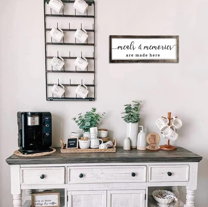 Dazingart Farmhouse Kitchen Wall Decor,Meals and Memories Are Made Here Sign, Rustic Wood Kitchen Signs Dinning Room Wall Decor (Meal) - Image 2
