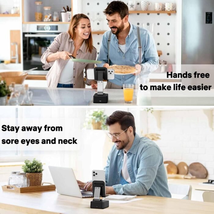 LENRUE Gifts for Men Women, Cell Phone Stand with Wireless Bluetooth Speakers, Flexible Comfort View, Loud Clear Sound, Birthday Gifts for Women Men Everyone, Tech Gadgets for Phones - Image 5