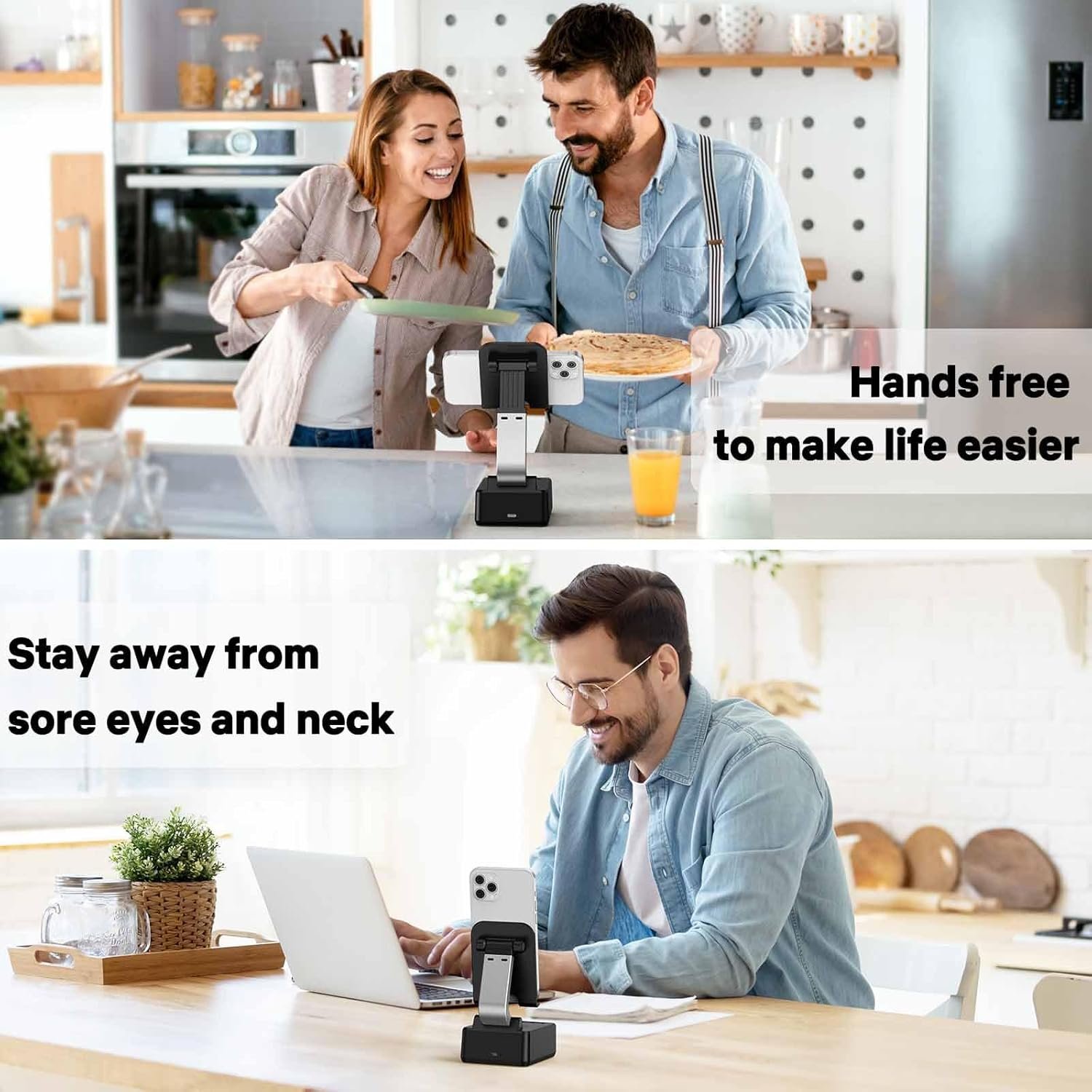 LENRUE Gifts for Men Women, Cell Phone Stand with Wireless Bluetooth Speakers, Flexible Comfort View, Loud Clear Sound, Birthday Gifts for Women Men Everyone, Tech Gadgets for Phones - Image 5