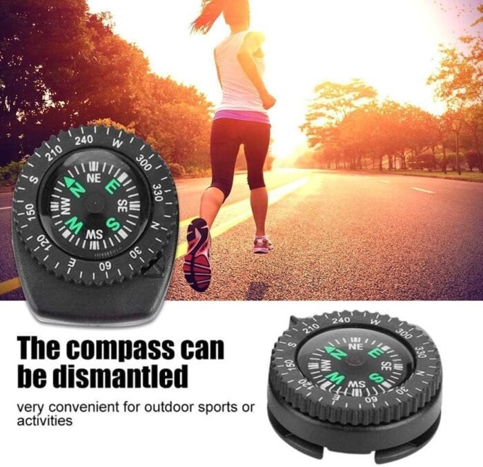 Black Button Compass Mini Survival Compass Compass for Hiking Oil Filled Compass Mini Pocket Compass for Camping, Hiking, Boating Electronics and Gadgets - Image 3