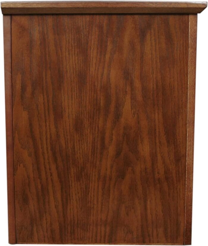 Leick Home 82360 Solid Wood Mission Oak Four Door TV Stand For 65" TVs Universal TV Console Living Room Storage Shelves Entertainment Center, Mission Oak - Image 6