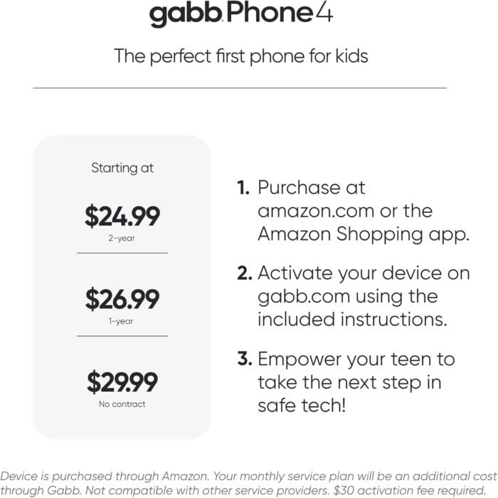 Gabb Phone 4: The Perfect First Phone for Kids - Safe Apps, No Social Media/Internet Browser, GPS Tracking, Parental Controls, Talk & Text, 30 Activation Fee - Image 3