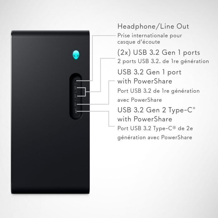 Alienware Aurora R16 Liquid Cooled Gaming Desktop - Intel Core i9-14900F Processor, 32GB DDR5 RAM, 1TB SSD + 1TB HDD, NVIDIA GeForce RTX 4070 SUPER 12GB GDDR6X, Windows 11 Home, Onsite Service - Black - Image 5