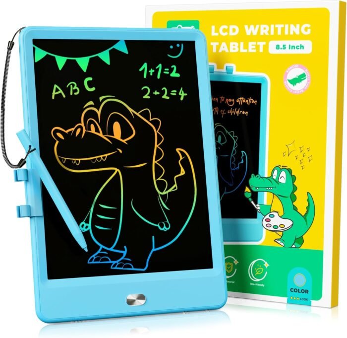 KOKODI LCD Writing Tablet 8.5-Inch Colorful Doodle Board, Electronic Drawing Tablet Drawing Pad for Kids, Educational and Learning Kids Toys Gifts for 3 4 5 6 7 8 Year Old Boys and Girls(Blue)