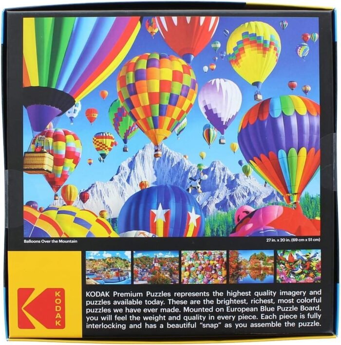 RoseArt - Kodak Premium - Balloons Over a Mountain - 1000 Piece Jigsaw Puzzle for Adults - Image 3