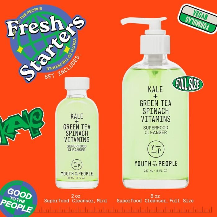 Youth To The People Superfood Facial Cleanser - Kale and Green Tea Cleanser - Gentle Face Wash, Makeup Remover + Pore Minimizer for All Skin Types - Vegan - Image 2