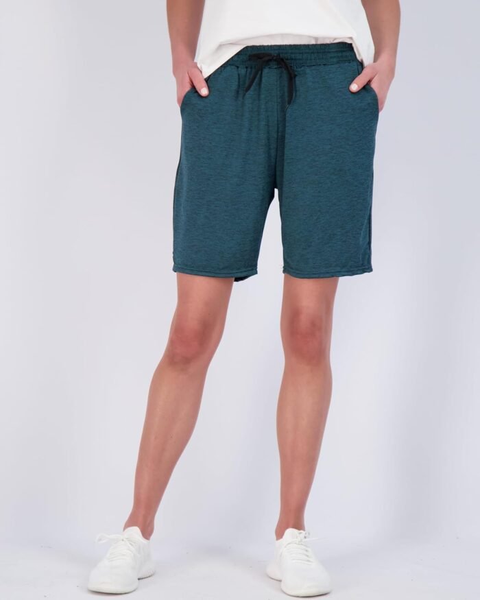 Real Essentials 4 Pack: Women's Dry-Fit Athletic 7" Bermuda Long High Waisted Running Shorts (Available in Plus Size) - Image 2