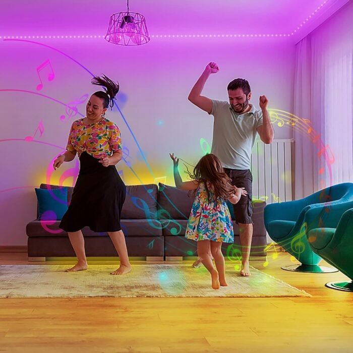 DAYBETTER Led Strip Lights 200 ft (2 Rolls of 100 ft) Ultra Long Smart Light Strips with App Voice Control Remote, RGB Music Sync Color Changing Lights for Bedroom, Kitchen, Party,Home Decoration - Image 3
