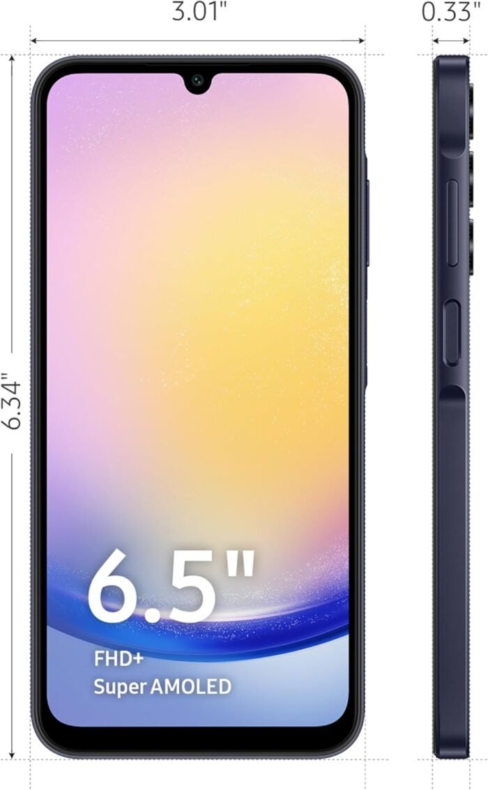 SAMSUNG Galaxy A25 5G A Series Cell Phone, 128GB Unlocked Android Smartphone, AMOLED Display, Advanced Triple Camera System, Expandable Storage, Stereo Speakers, US Version, 2024, Black - Image 2