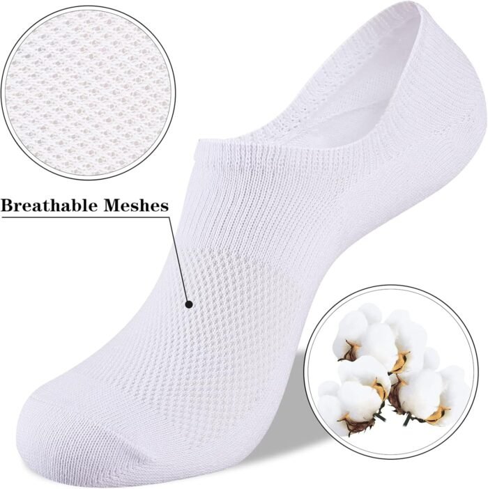 Heatuff No Show Socks Womens Cotton Low Cut Non Slip Casual Socks Invisible Flat Boat Liner Socks (6/9 Pairs) - Image 3