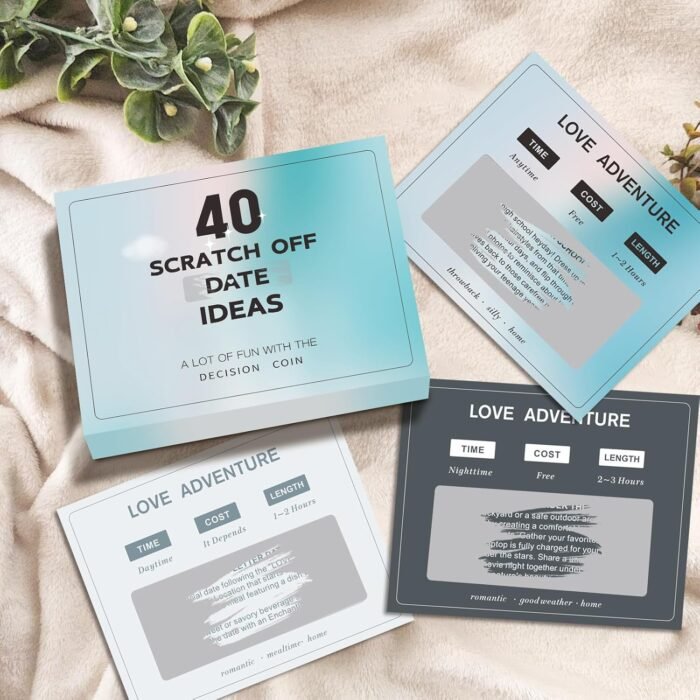 Valentines Day Gifts for Her Him, 40 Scratch Off Date Ideas Gifts for Boyfriend Girlfriend, Anniversary Birthday Engagement Couple Gifts Christmas Stocking Stuffers for Adults Men Women Husband Wife - Image 6