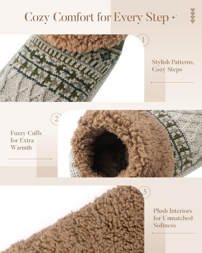 Stocking Stuffers for Adults Men Him: Fuzzy Slipper Socks with Grips Winter Thick Warm Cabin Thermal Socks Comfy Non Slip, Christmas Gifts for Men Husband Dad Grandpa Him Boyfriend Cozy Holiday Gifts - Image 7