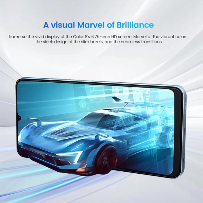 Blackview Color 8 Android Cell Phone Unlocked,16GB+256GB /2TB 6.75" HD+ Display Smartphone,50MP Camera, Focus Mode/Game Mode/Child Mode, Dual SIM Smart Phone Fingerprint Unlocked/Face ID(Black) - Image 2