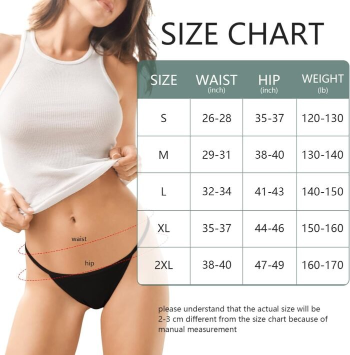 LEVAO Cotton Underwear for Women-Plus Size String Bikini Panties-Low Waist Cheeky Underwear-High Cut Stretch Ladies Briefs - Image 3