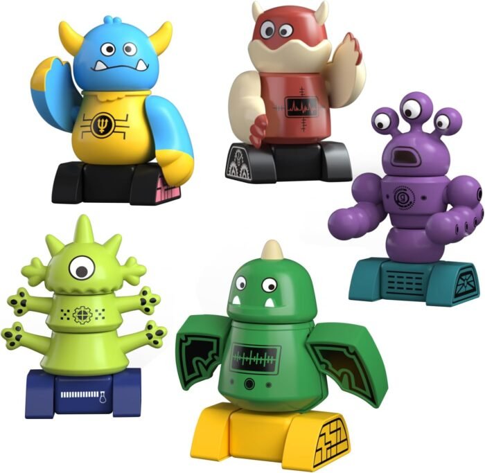 TEMI Magnetic Robot Toy for Kids 3-5 Years Old - Monster Magnetic Blocks Stacking Transform Toys for Kids with Storage Box, Set for Kids Age 3 4 5 6 7 Years Old Boys, Christmas and Birthday Gift