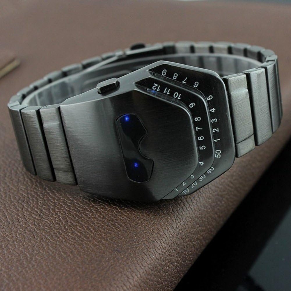 Men's Peculiar Cool Gadgets Interesting Amazing Snake Head Design Blue LED Watches WTH8021 - Image 5