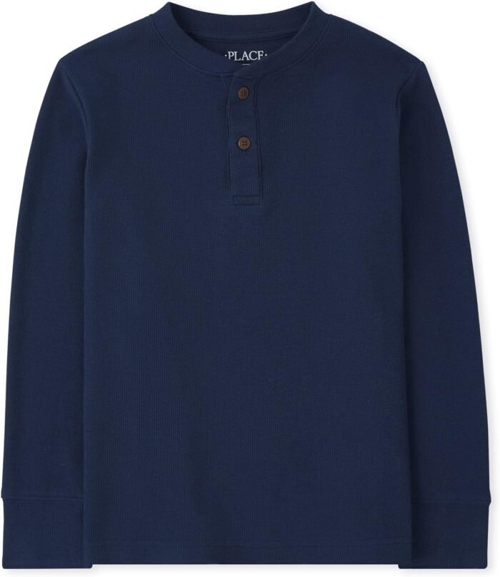 The Children's Place Boys' Long Sleeve Thermal Henley Shirt