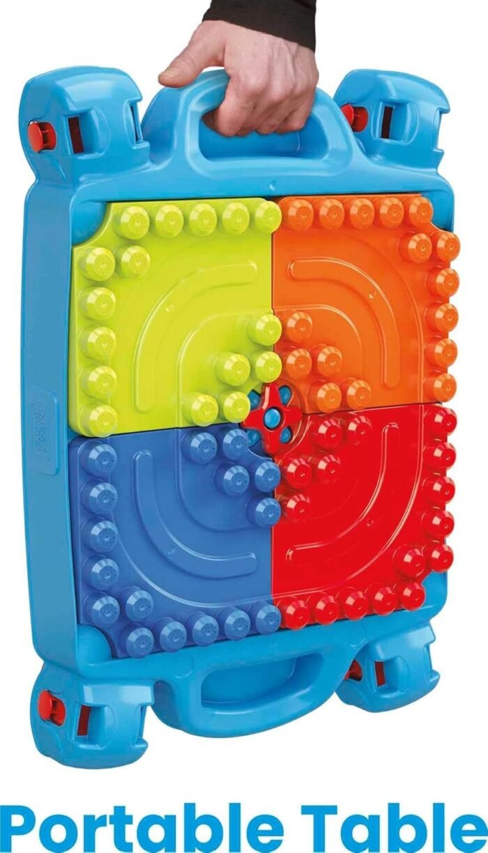 MEGA BLOKS First Builders Toddler Blocks Toy Set, Build ‘n Learn Activity Table with 30 Pieces and Storage, Blue, Ages 1+ Years (Amazon Exclusive) - Image 5