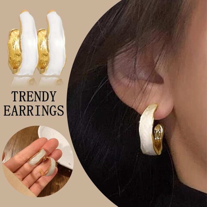 45 Pairs Gold hoop Earring Set for Women, Fashion Stud Pearl Earrings Multipack, Hypoallergenic Twisted Heart Earring Pack, Gold Hoops Earrings for Party Jewelry with Gift Bag - Image 7