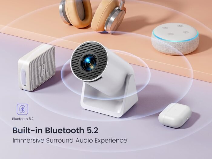 [270°Adjustable Stand] Mini projector with WiFi and Bluetooth, Outdoor Portable Movie Projector 1080P Support, Auto Keystone Home Projector for Phone/TV Stick/Laptop, WiMiUS Latest S27 - Image 7
