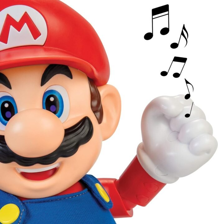 Super Mario It's-A Me, Mario! Collectible Action Figure, Talking Posable Mario Figure, 30+ Phrases and Game Sounds – 12 Inches Tall! - Image 2