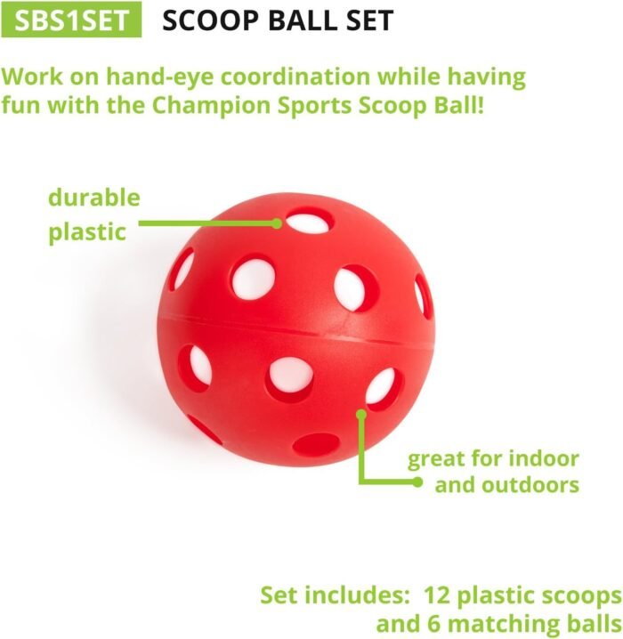 Champion Sports Scoop Ball Game: Classic Kids Outdoor Party Gear for Lawn, Camping & Beach - Image 5
