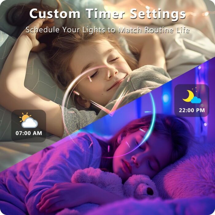 DAYBETTER LED Lights for Bedroom 132ft (2 Rolls of 65.6ft), Music Sync Color Changing Strip Lights with Remote, 24V Power Supply, Classroom Lighting, Room Decor for Teen Girls Boys Birthday Gifts - Image 4