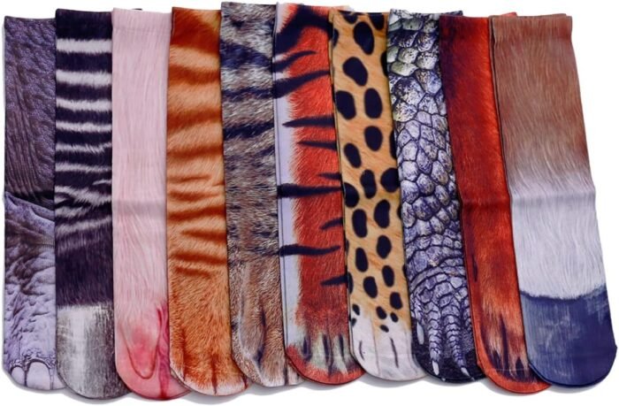 Funny Christmas Gift Animal Paw Socks Stocking Stuffers White Elephant Gifts for Adult Men Women Teens - Image 8