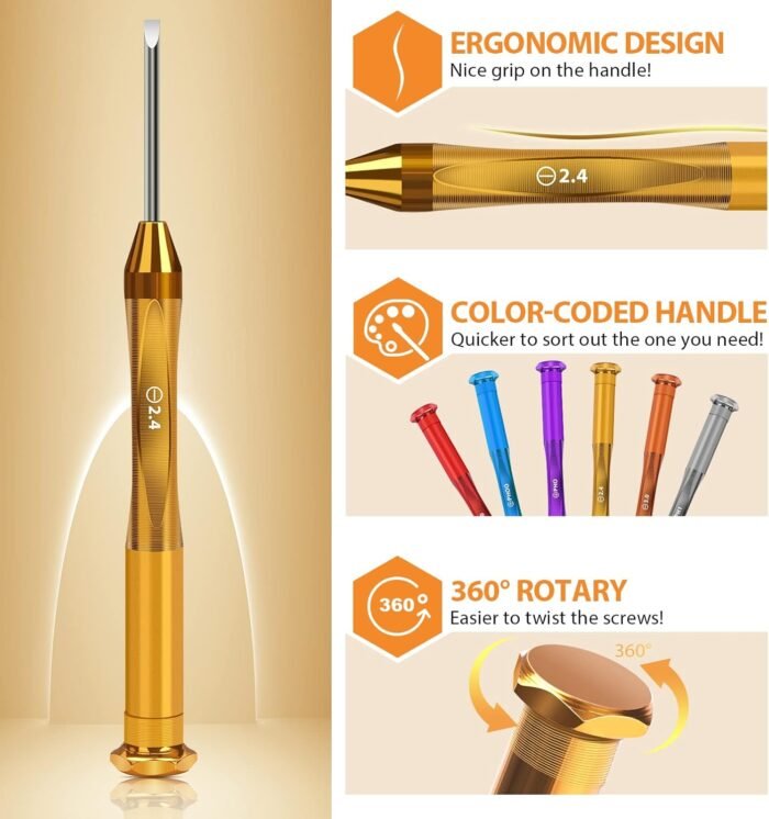 Gifts for Men Small Screwdriver Set - Stocking Stuffers for Men Women Mini Tiny Precision Screwdriver Set for Watch Electronics Computer Eyeglass Repair Kit Cool Stuff Gadgets Tools Gifts for Mom Dad - Image 2