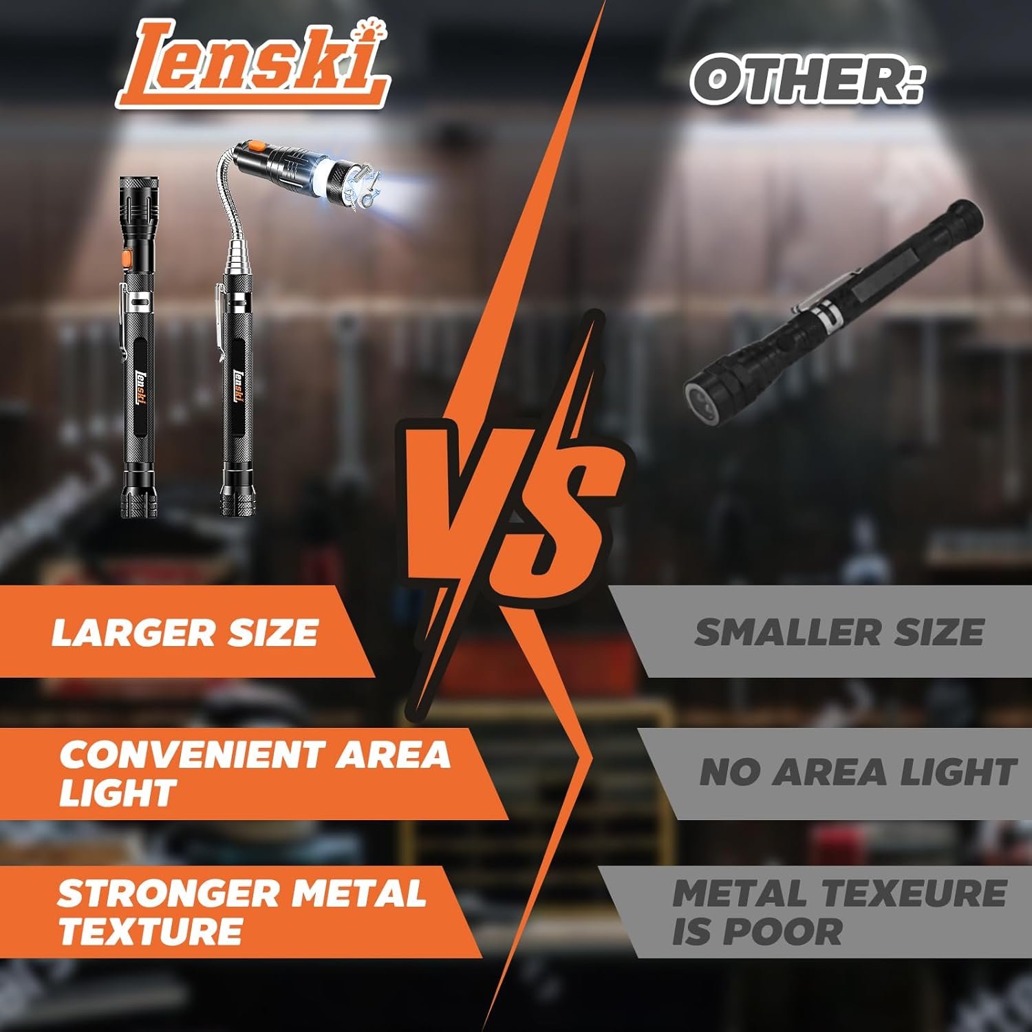 Lenski Stocking Stuffers for Adults Men, Christmas Gifts for Men Magnetic Pick up Tool, Mens Gifts for Dad, Dad Gifts for Men Who Have Everything, Grandpa Husband Gifts, Cool Stuff Gadgets for Men - Image 5