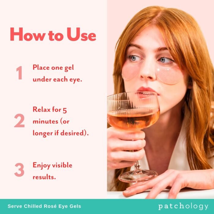 Patchology Hydrating Under Eye Patches for Dark Circles, Serve Chilled Hyaluronic Acid Serum Under Eye Mask protects and softens skin, Rose Eye Mask Skincare Treatment (5 Pairs) - Image 5