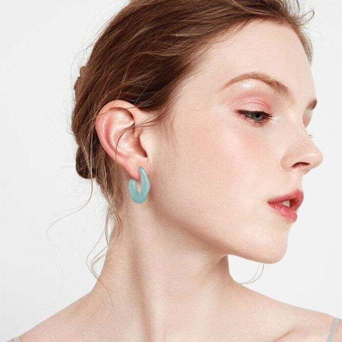 45 Pairs Gold Earrings Set for Women, Fashion Drop Dangle Earrings Statement Vintage Acrylic Hoop Pearl Studs Hypoallergenic Earrings Multipack for Valentine's Day Gifts - Image 2
