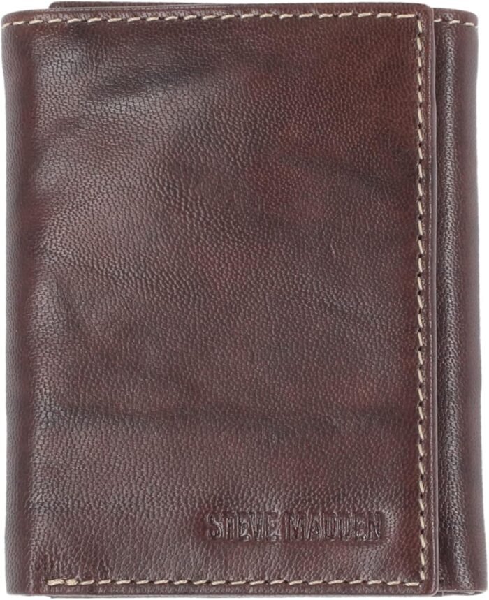 Steve Madden Men's RFID Trifold Wallet with Id Window